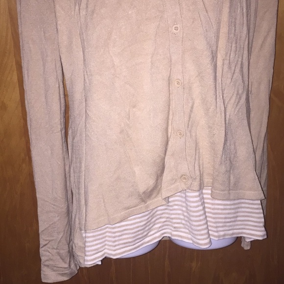 Tan & White Point Zero Limited Edition Cardigan Size XL - Picture 3 of 8